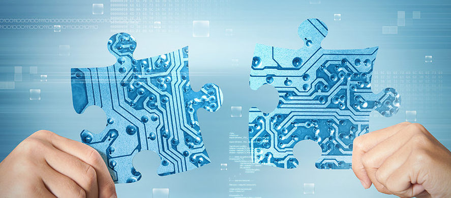 IT integration puzzle pieces